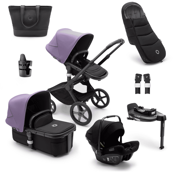 bugaboo Kinderwagen Fox 5 Starterset Black/Astro Purple