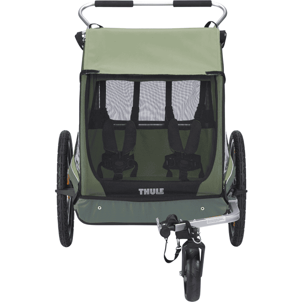 THULE sykkelvogn Coast er XT Basil Green pinkorblue.no