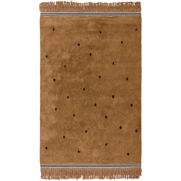 Tapis Petit Kinderteppich Semmie dots brown 170 x 120 cm