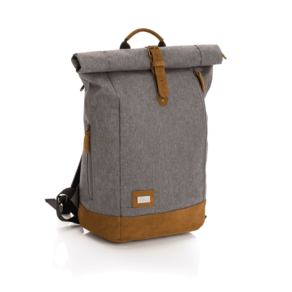 fillikid Sac à langer dos Rolltop Berlin mélange gris