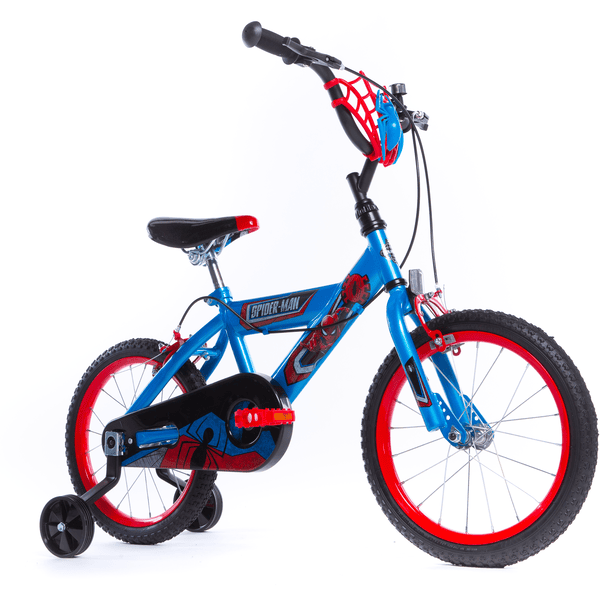 Huffy Bicicleta para niños Marvel Spider Man 16 EZ-Build negro rojo con  ruedines 
