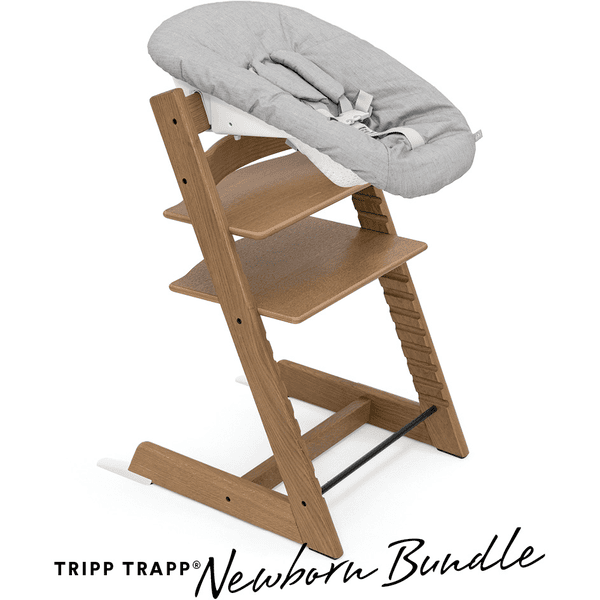 STOKKE® Tripp Trapp® Hochstuhl Oak Brown Wash inkl. Newborn Set™ Grey
