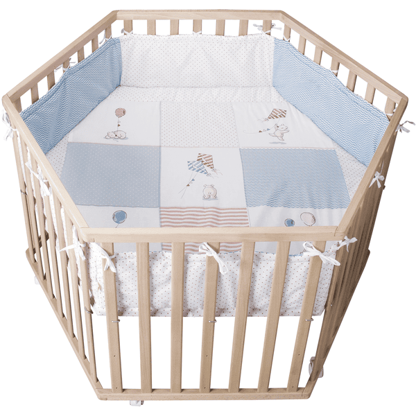 roba Playpen 'Cosiplay' 6-hjørnet Vintage Bear natur