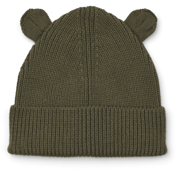 LIEWOOD Gorro de punto Gina con orejas de oso marrón militar 