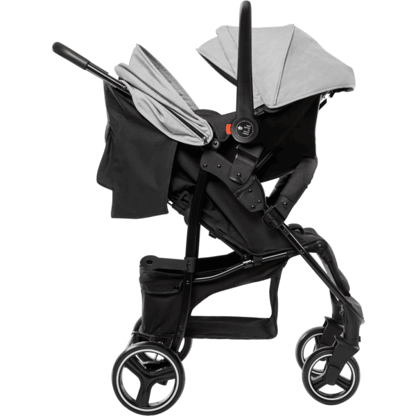 babyGO Poussette compacte Basket Grey Melange