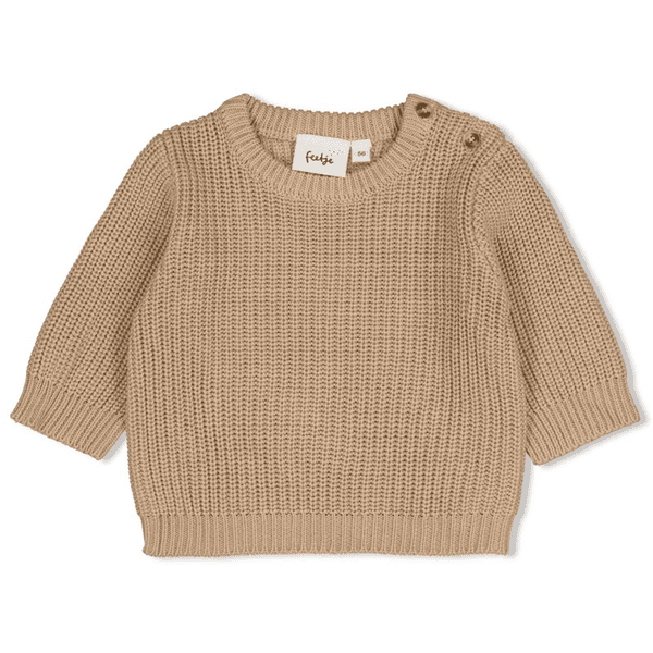 Feetje Brei Sweater De Magic is in jou Taupe