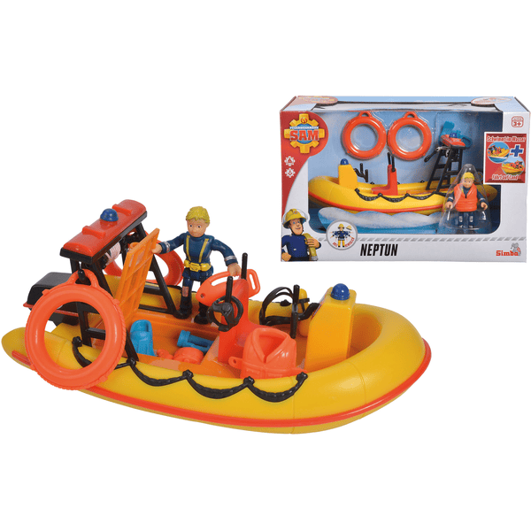 Simba Toys Feuerwehrmann Sam Neptune, Boot mit Figur