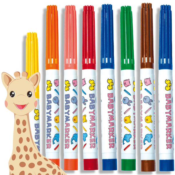 SES Creative® Feutre marker bébé Sophie la girafe, 8 pièces