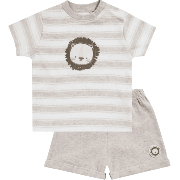 JACKY T-Shirt +Shorts LITTL LION ringel/beige-melange