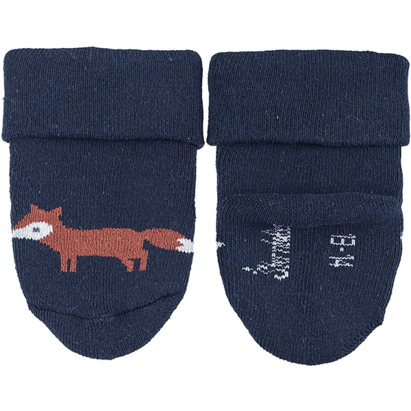 Sterntaler Chaussettes antidérapantes enfant Air élan/bison bleu marine lot  de 2