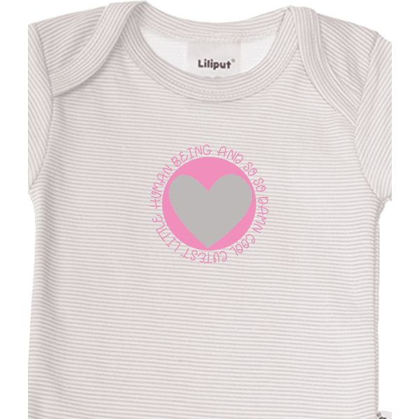 Liliput Baby-Bodie 2er-Pack Löwe rosa gestreift/ grau gestreift | Shirtbodies