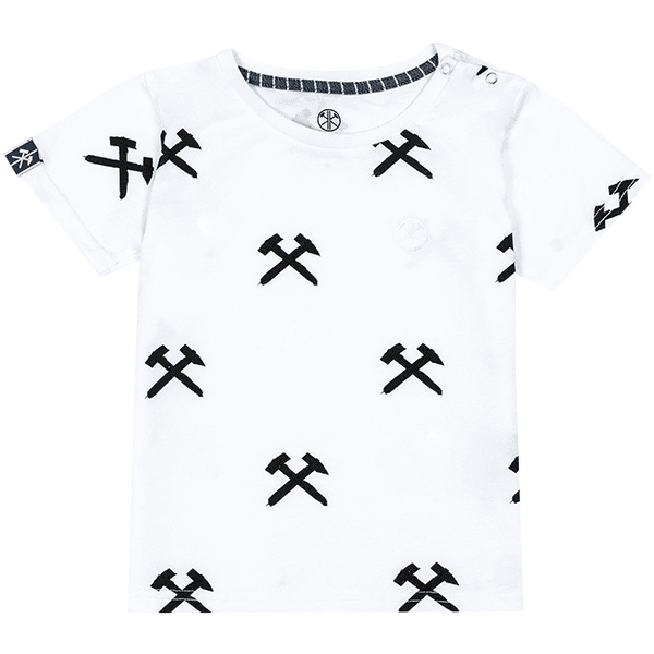 Kohleknirpse Camiseta Mazo y Plancha Blanco/Carbón