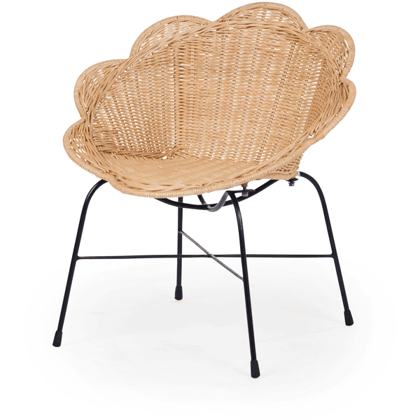 natur CHILDHOME Blume Kinderstuhl Rattan