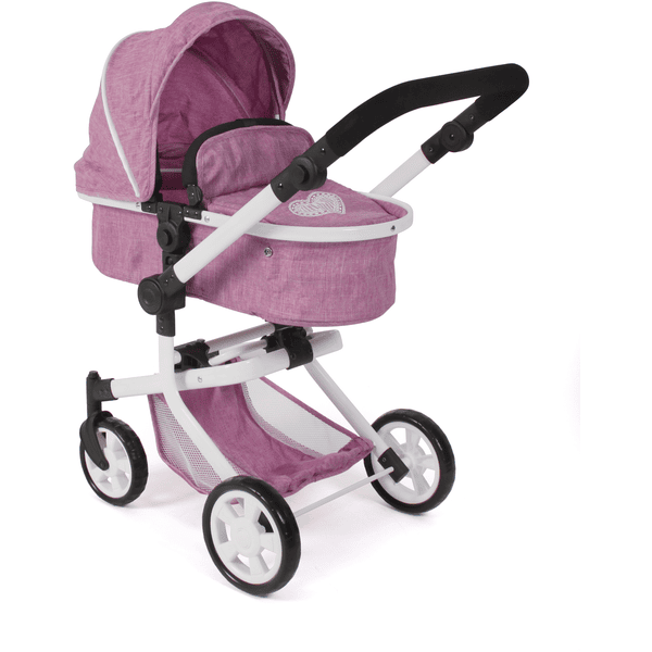 BAYER CHIC 2000 Carrito de muñecas combi MIKA jeans rosa