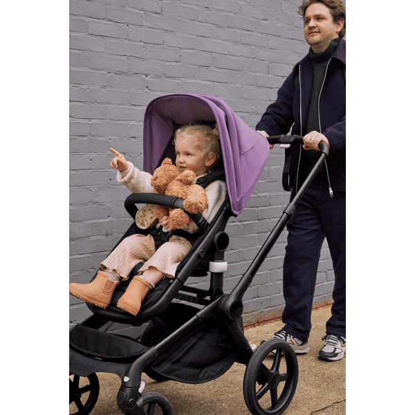 bugaboo Carro de bebé Fox 5 con capazo y asiento Black /Astro Purple 