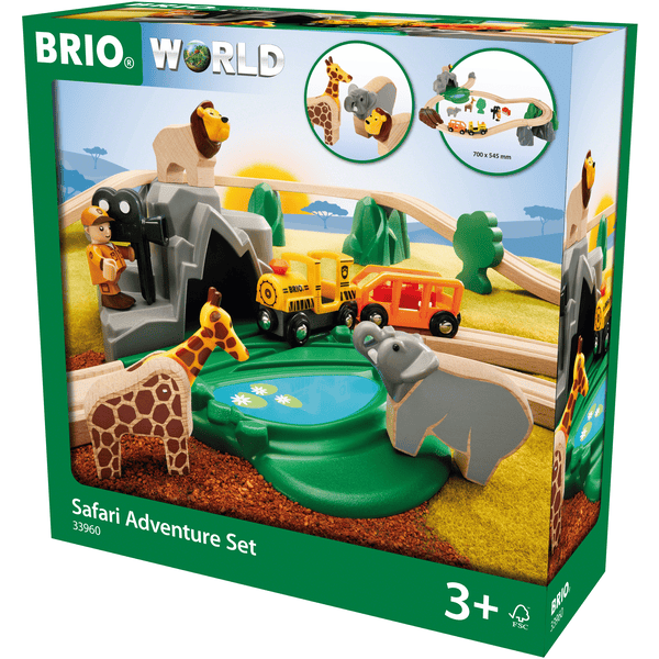 BRIO® WORLD Circuit de train grand safari bois 33960