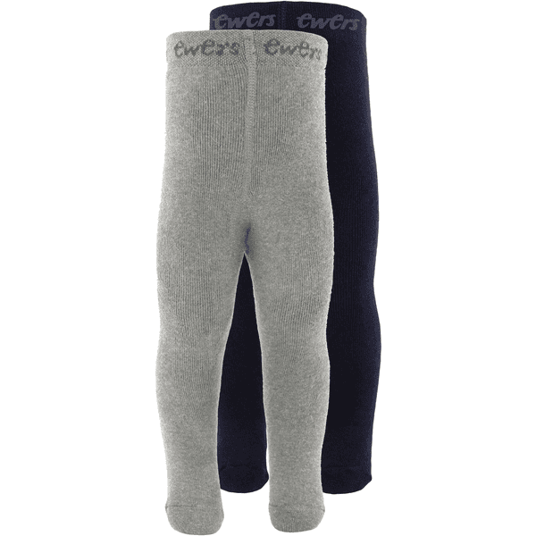 Ewers Thermo panty 2-pack Uni marine /grijs