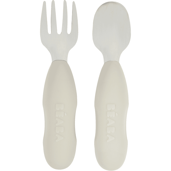 BEABA® Couverts enfant inox grey velvet lot de 2