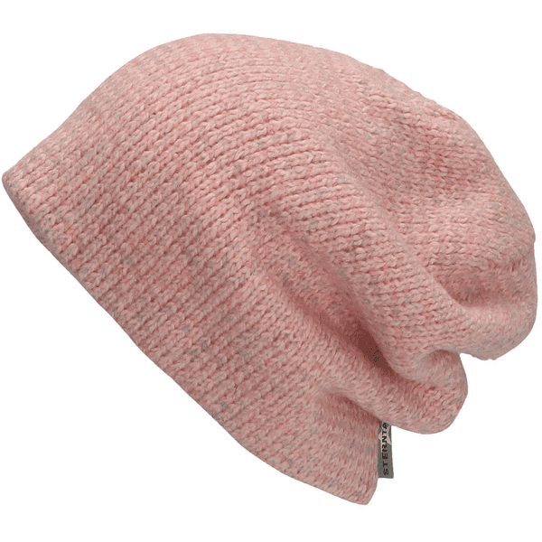 Sterntaler Bonnet Slouch tricoté rose