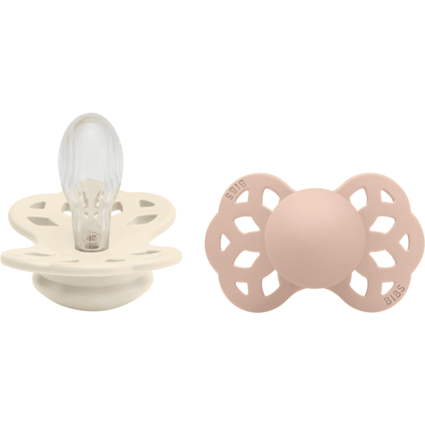 BIBS® Smokk Infinity 6-18 måneder Ivory &amp; Blush 2 stk.