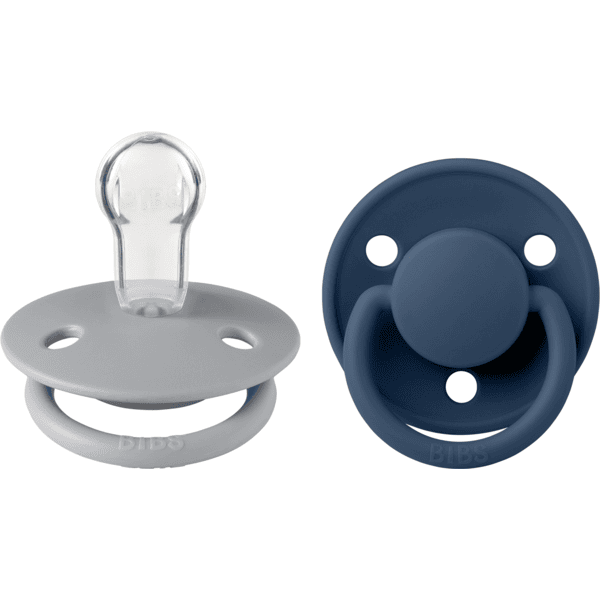 BIBS® Schnuller De Lux Cloud / Steel Blue 0-36 Monate, 2 Stk.