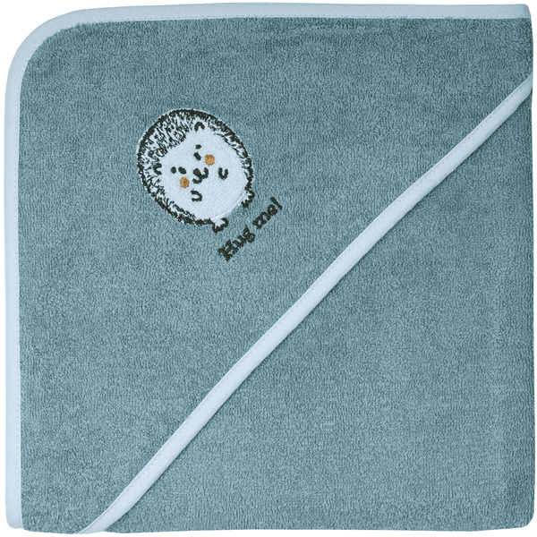 WÖRNER SÜDFROTTIER Badehåndklæde med hætte pindsvin blå