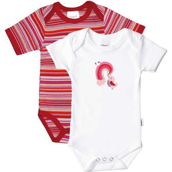 Baby-Body weiß und rot Liliput