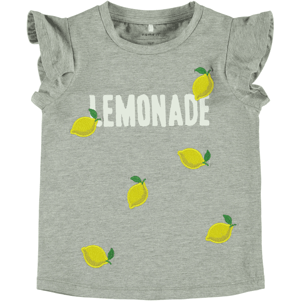 name it Girls T-Shirt Nmfdara grey melange 