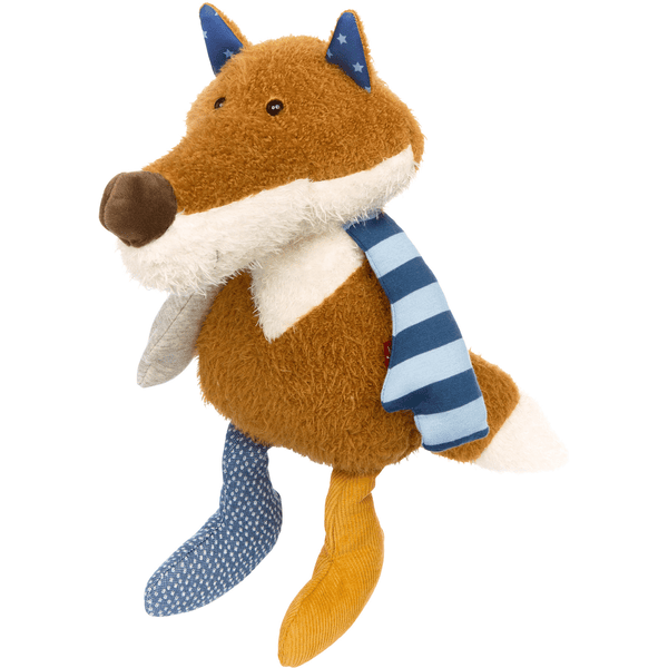 sigikid ® Doudou renard Swetty Yellow brun rouge/bleu