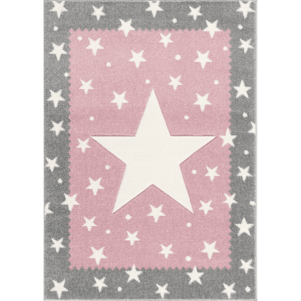 LIVONE Vloerkleed Kids love Rugs FANCY zilvergrijs/roze 120x170cm