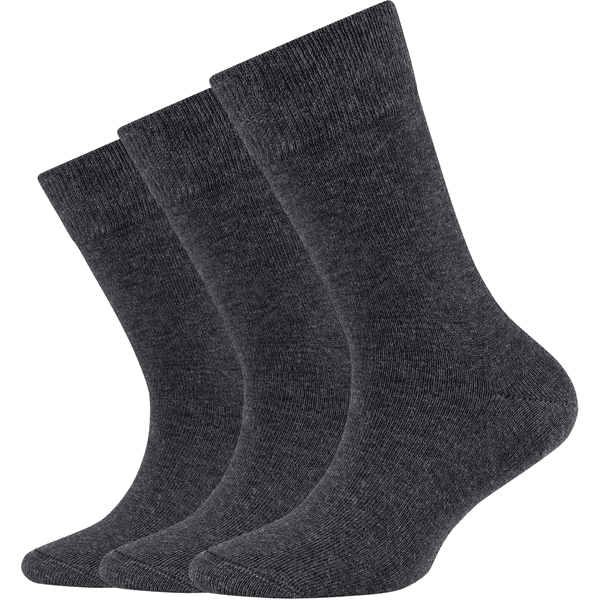 Camano Socken Children ca-soft organic 3er-Pack anthracite 