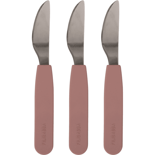 Filibabba Silikon Messer 3er-Pack - Rose
