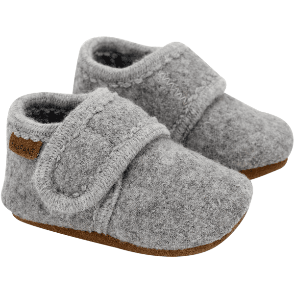 EN FANT Baby Wool Slippers Grey Melange