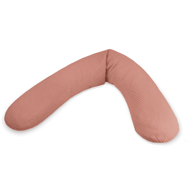 THERALINE Housse de coussin d'allaitement Original mousseline Terra Cotta