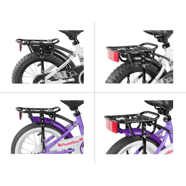 PROMETHEUS BICYCLES ® Portaequipajes de aluminio universal para bicicletas  infantiles de 12 y 14 pulgadas 