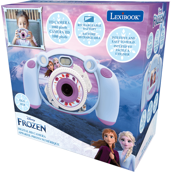 LEXIBOOK Cámara infantil Disney Ice Queen con función de foto y vídeo 