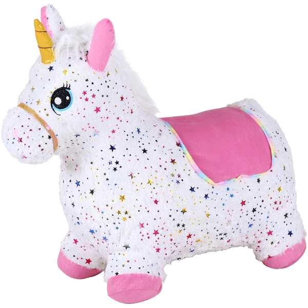 knorr toys® Animal saltarín unicornio, colorido incl. bomba de aire 