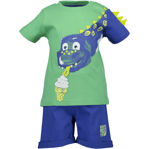BLUE SEVEN  Girls Set van 2 T-Shirt + Shorts Lichtgroen