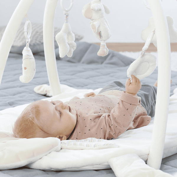 Tapis d'éveil pour bébé avec hochets +3 mois - Baby game blanket COULEUR  bleu ciel