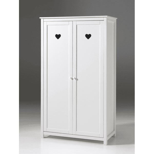 VIPACK Armoire enfant 2 portes Amori bois blanc