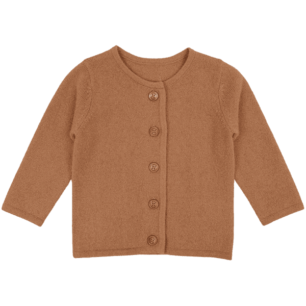 LITTLE Gilet enfant cachemire cognac