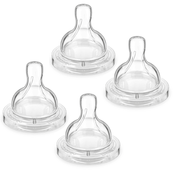 Philips Avent Anti-Colic Classic+ speen voor fles SCF631/27, voor pasgeborenen vanaf de geboorte, 2 x 2 stuks