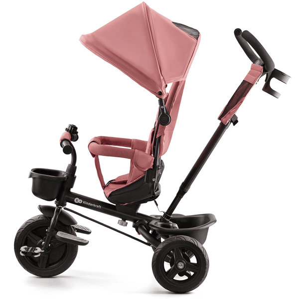 Tricycle évolutif KINDERKRAFT AVEO Rose - 3 roues - Pliable - Pour enfants  de 9 mois à 5 ans