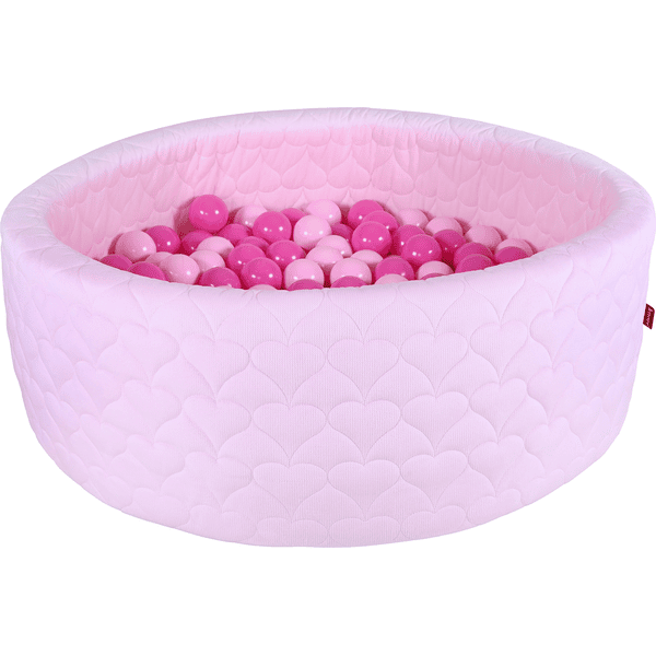 knorr® toys Ballenbak soft Cosy heart rose inclusief 300 ballen soft pink