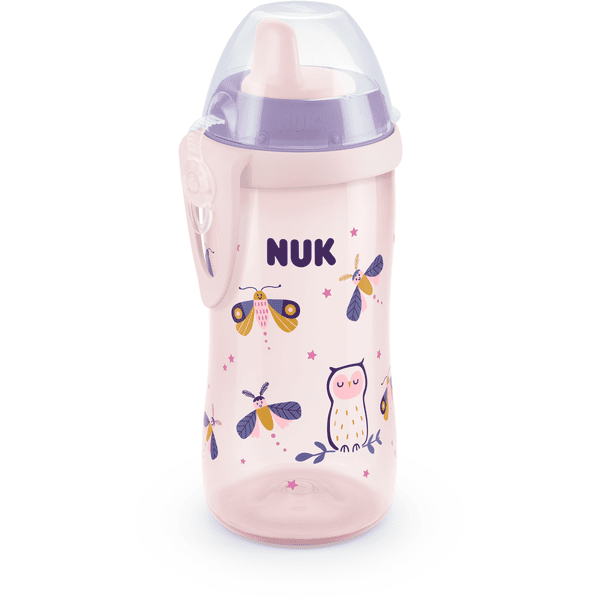 NUK Drinkfles Kiddy Beker Glow in the Dark in roze, 300ml