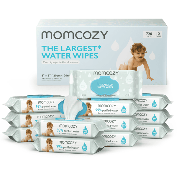 momcozy Feuchttücher, largest water wipes 720 Tücher (12 x 60 Stk) 