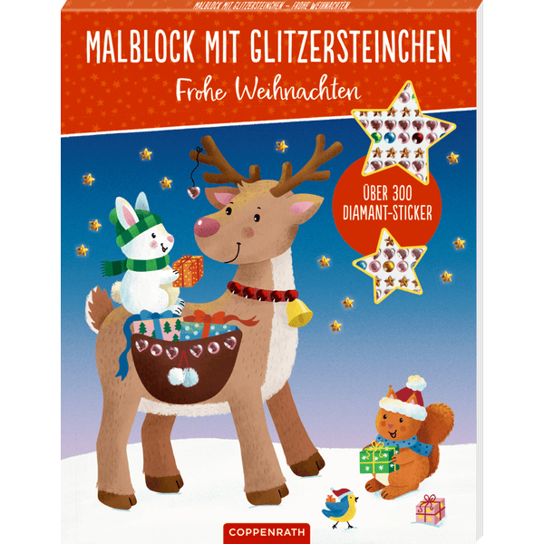 Coppenrath Malblock mit Glitzersteinchen - Frohe Weihnachten