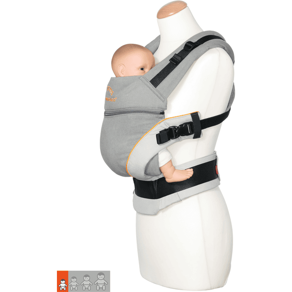 Manduca XT, portabebés con asiento ajustable, 3 posiciones de transporte  (delantero, cadera y espalda), algodón orgánico, crece con tu bebé (3,5-20  kg), Grey-ocean, XT Cotton : : Bebé