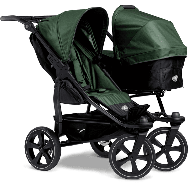 tfk Geschwisterwagen Duo 2 mit Luftkammer-Set Olive