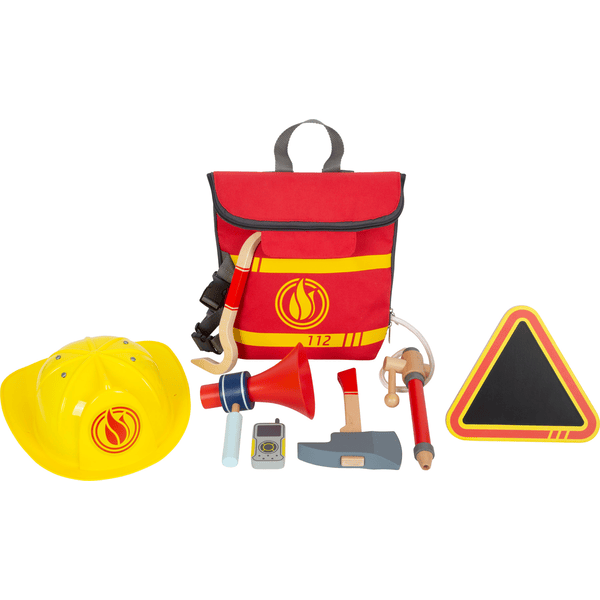 SET POMPIER SAC A DOS AVEC CASQUE ET ACCESSOIRES